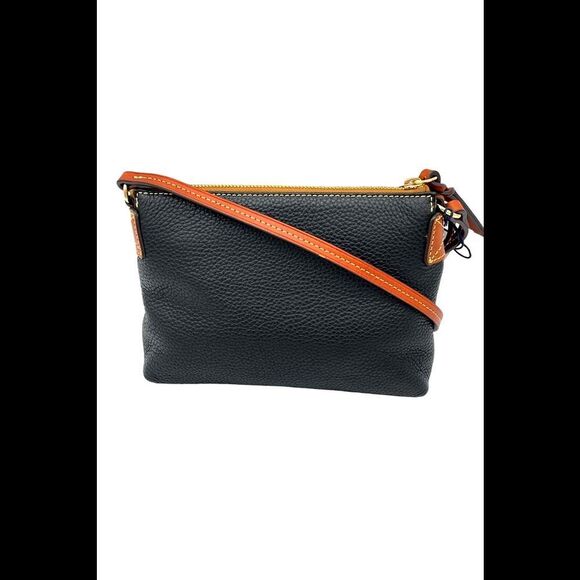 Dooney & Bourke Pebble Leather Ginger Crossbody and Wristlet Black - Picture 2 of 3